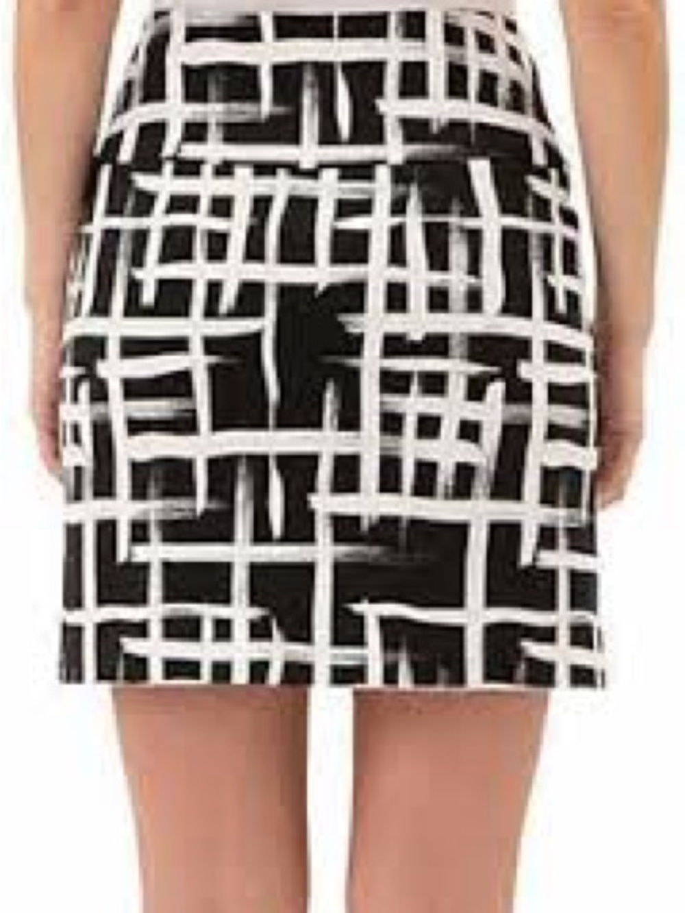 S.C. & Co. Black & White Grid-Print Mini Skirt XXL - Picture 3 of 10